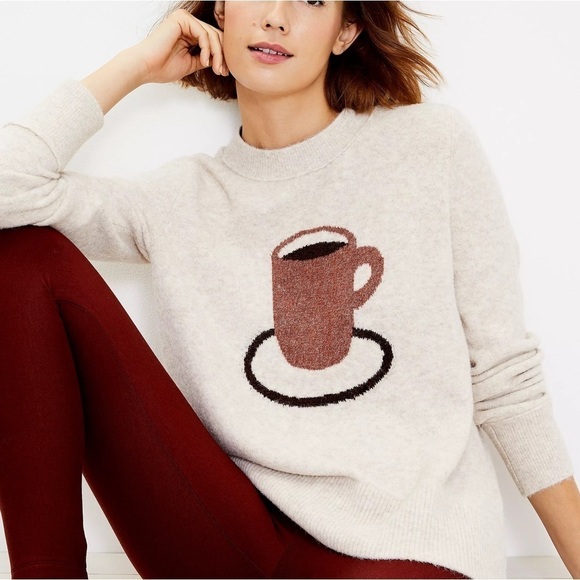Lou & Grey LOFT Super Soft Coffee Sweater NWT Size XS - Picture 1 of 6